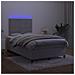 Letto a Molle Materasso e LED Grigio Chiaro 120x190 cm Velluto - Foto miniatura 7
