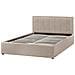 Letto Contenitore Bouclé Montlaur 140 X 200 Cm Tortora - Foto miniatura 5