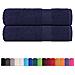 Asciugamani Doccia 2 Pz Blu Marino 70x140cm 360g/m 100% Cotone - Foto miniatura 2