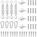 Set Accessori Per Vela Parasole 12 Pz In Acciaio Inossidabile - Foto miniatura 2