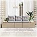 Set di Divani da Giardino con Cuscini Beige in Polyrattan Acacia - Foto miniatura 3
