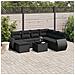 Set Divani da Giardino con Cuscini 8 pz Nero in Polyrattan - Foto miniatura 2