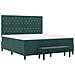 Letto a Molle con Materasso e Panca Verde Scuro 180x200 cm Velluto - Foto miniatura 8