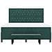 Letto a Molle con Materasso e Panca Verde Scuro 180x200 cm Velluto - Foto miniatura 9