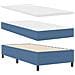 Letto con Box Spring e Materasso Blu 90x200 cm Tessuto Corduroy - Foto miniatura 6