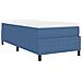 Letto con Box Spring e Materasso Blu 90x200 cm Tessuto Corduroy - Foto miniatura 9