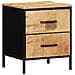 Comodino 40x35x50 cm Legno Massello Mango Grezzo - Foto miniatura 1