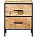 Comodino 40x35x50 cm Legno Massello Mango Grezzo - Foto miniatura 5