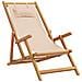 Sedia da Spiaggia Pieghevole Beige Legno di Eucalipto e Tessuto - Foto miniatura 1