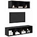 Set di mobili TV 2 pcs Rovere nero 37 x 37 x 142.5 cm - Foto miniatura 3