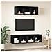 Set di mobili TV 2 pcs Rovere nero 37 x 37 x 142.5 cm - Foto miniatura 4