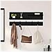 Appendiabiti a muro con lo scaffale Rovere nero 90 x 15 x 36 cm - Foto miniatura 4