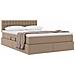 Letto con Contenitore Cappuccino 140 x 200 cm Pelle Sintetica - Foto miniatura 3