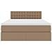 Letto con Contenitore Cappuccino 140 x 200 cm Pelle Sintetica - Foto miniatura 7