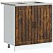 Mobiletto per lavabo Lucca 2 pcs Rovere fumé Legno multistrato - Foto miniatura 1