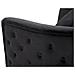 Poltrona Bucarest In Velluto Nero Con Braccioli Capitonne E Gambe Oro 76x74x71 Cm - Foto miniatura 8