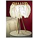 Lampada Da Tavolo Feather Stand Con Piume Bianche E Treppiede Oro - Foto miniatura 5