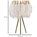 Lampada Da Tavolo Feather Stand Con Piume Bianche E Treppiede Oro - Foto miniatura 6