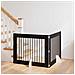 Cancello per cani con supporti 2 pcs Rovere Nero 100 x 80 cm - Foto miniatura 2
