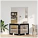 Cancello per cani con supporti 2 pcs Rovere Nero 100 x 80 cm - Foto miniatura 3