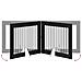 Cancello per cani con supporti 2 pcs Rovere Nero 100 x 80 cm - Foto miniatura 8