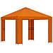 Gazebo 3 x 3 m Arancione Poliestere e Acciaio 190 gsm - Foto miniatura 1