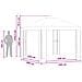 Gazebo 3 x 3 m Arancione Poliestere e Acciaio 190 gsm - Foto miniatura 7