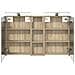 Set di Armadi da Bagno con porta 3 pcs 100 x 10,5 x 60,5 cm - Foto miniatura 7