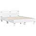 Struttura del letto Bianco 137 x 190 cm Legno multistrato - Foto miniatura 1