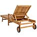 Lettino da sole 1-persona Marrone Legno di teak solido - Foto miniatura 5