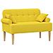 Loveseat con bottoni imbottiti Giallo Chiaro 120 x 65 x 79 cm - Foto miniatura 1