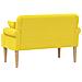 Loveseat con bottoni imbottiti Giallo Chiaro 120 x 65 x 79 cm - Foto miniatura 5