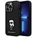 Custodia In Silicone Ikonik Metal Pin Di Karl Lagerfeld Per Iphone 14 Pro Max - Nera - Foto miniatura 1