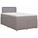 Letto box spring con materasso Tortora 120 x 200 cm Tessuto - Foto miniatura 1