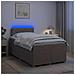 Letto box spring con materasso Tortora 120 x 200 cm Tessuto - Foto miniatura 2