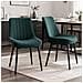 Set Di 2 Sedie Da Pranzo Seduta Imbottita 50x56x83cm - Verde - Foto miniatura 3