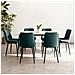 Set Di 2 Sedie Da Pranzo Seduta Imbottita 50x56x83cm - Verde - Foto miniatura 5