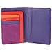 Porta Passaporto Pelle E Carte Di Credito Multicolore Di Fucsia - Foto miniatura 1