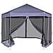 Gazebo Esagonale Pop-Up con 6 Pareti Blu Scuro 3,6x3,1 m - Foto miniatura 1