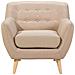 Poltrona Singola Beige Imbottita In Tessuto Motala - Foto miniatura 26