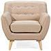 Poltrona Singola Beige Imbottita In Tessuto Motala - Foto miniatura 21