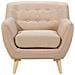 Poltrona Singola Beige Imbottita In Tessuto Motala - Foto miniatura 13