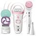 Silk-épil 9 Beauty Set 9-995 Epilatore Donna 9In1 Wet&Dry Senza Fili Con Rasoio, Spazzola Esfoliante Corpo, Kit Pulizia Per Viso E Corpo, Bianco / Rosa - Foto miniatura 1