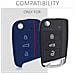 Copritastiera Auto Per Vw Golf 7 Mk7 - Copertura Fob Silicone Chiave Di Protezione Per Vw Golf 7 Mk7 3 Abbottona La Chiave Car - Dark Blue Red - Foto miniatura 2