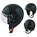 Scooter Moto Casco Jet Demi Omologato Ece 22-05 Visiera Avio Nero Xs - Foto miniatura 1