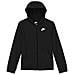 Felpa Da Ragazzo Con Cappuccio E Full Zip Club Nero Taglia S (128-137 Cm) Cod Dd1698-010 - Foto miniatura 5