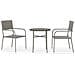 Set Mobili Da Pranzo Per Giardino 3 Pz In Polyrattan Grigio - Foto miniatura 2