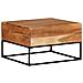 Tavolino Da Salotto 68x68x41 Cm In Legno Massello Di Acacia - Foto miniatura 1