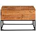 Tavolino Da Salotto 68x68x41 Cm In Legno Massello Di Acacia - Foto miniatura 3