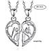Confezione Da 2 Collana Di Amicizia Bestie Migliore Amico A Forma Di Cuore In Rame A Forma Di Cuore Silver - Foto miniatura 4